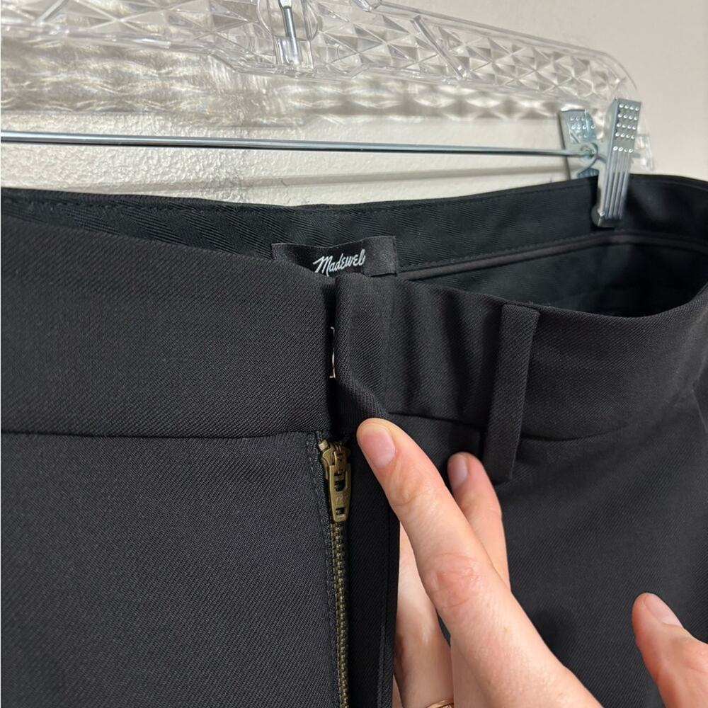 NEW Madewell Kick Out Crop Pants in Wool-Blend Twill in Black - Size 4 - Picture 8 of 11
